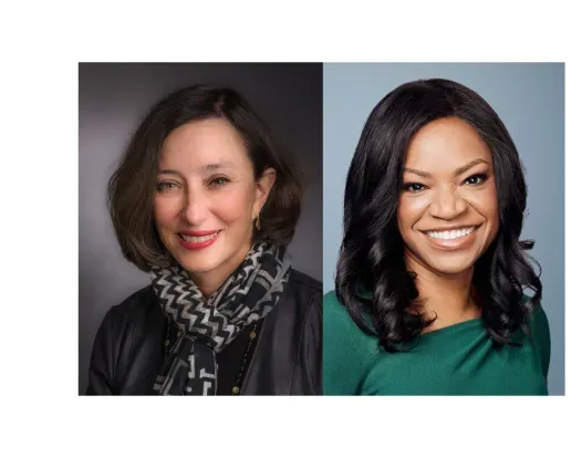 From left to right: Dr. Judy Garber, Athena Jones.