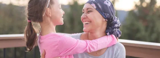 Woman and Little Girl Hugging