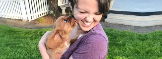 Emma and puppy
