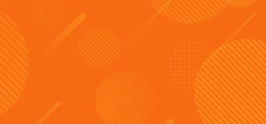 Orange background with circles
